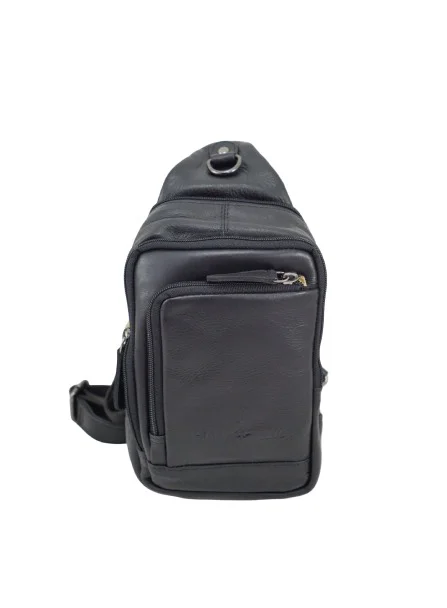 Φωτογραφία προϊόντος: MYBAG Ανδρικό δερμάτινο SLINGBAG GREENWOOD 816026 BLACK ΜΑΥΡΟ