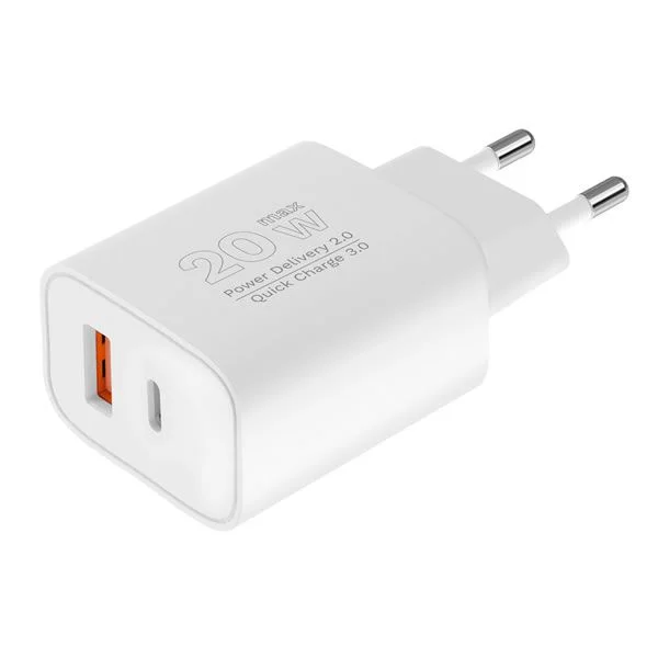 Φωτογραφία προϊόντος: Διπλός φορτιστής 20 Watt GaN USB-A και Power Delivery Quick Charge (Kruger+Matz)