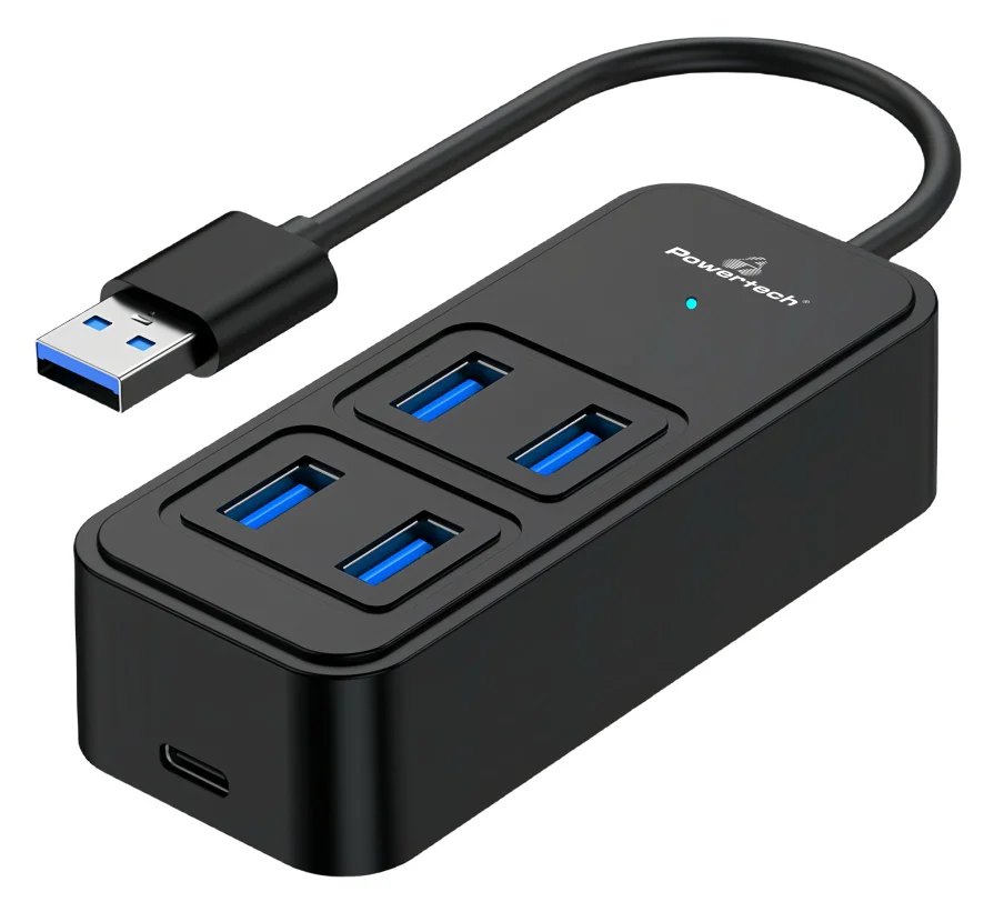 Φωτογραφία προϊόντος: POWERTECH USB 3.2 hub PTR-0153, 4x θυρών, 5Gbps, USB σύνδεση, μαύρο