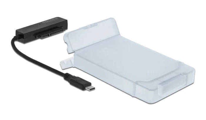 Φωτογραφία προϊόντος: DELOCK αντάπτορας USB-C σε SATA 64084 με θήκη για 2.5" HDD/SSD, 6Gbps