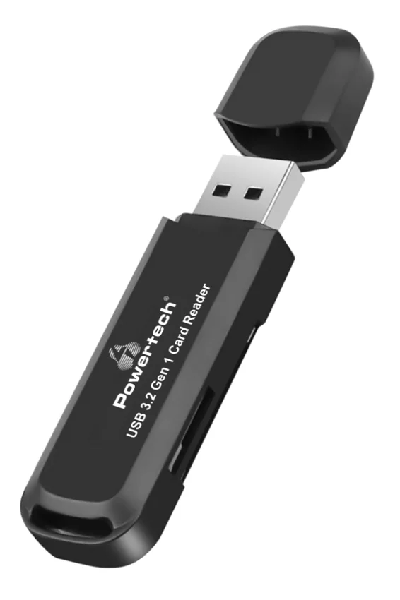 Φωτογραφία προϊόντος: POWERTECH card reader PT-1112 για SD & micro SD, USB 3.2, 5Gbps, μαύρο