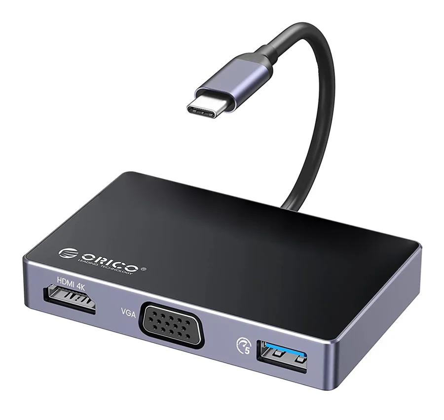 Φωτογραφία προϊόντος: ORICO docking station DM-5P, 5 θυρών, USB-C σύνδεση, 100W PD, 4K, μαύρο