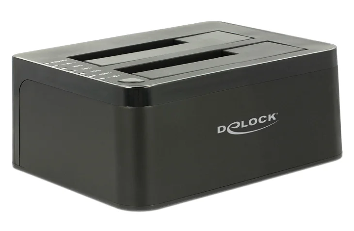 Φωτογραφία προϊόντος: DELOCK docking station 62661, clone function, 2x HDD/SSD, 6Gb/s, μαύρο