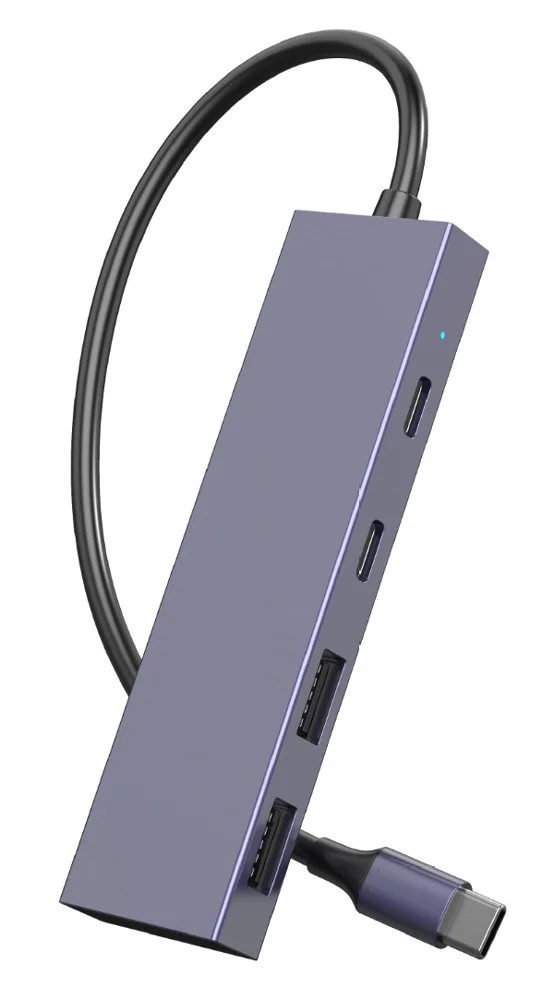 Φωτογραφία προϊόντος: POWERTECH USB hub PTH-110, 4x θυρών, 10Gbps, USB-C σύνδεση, γκρι