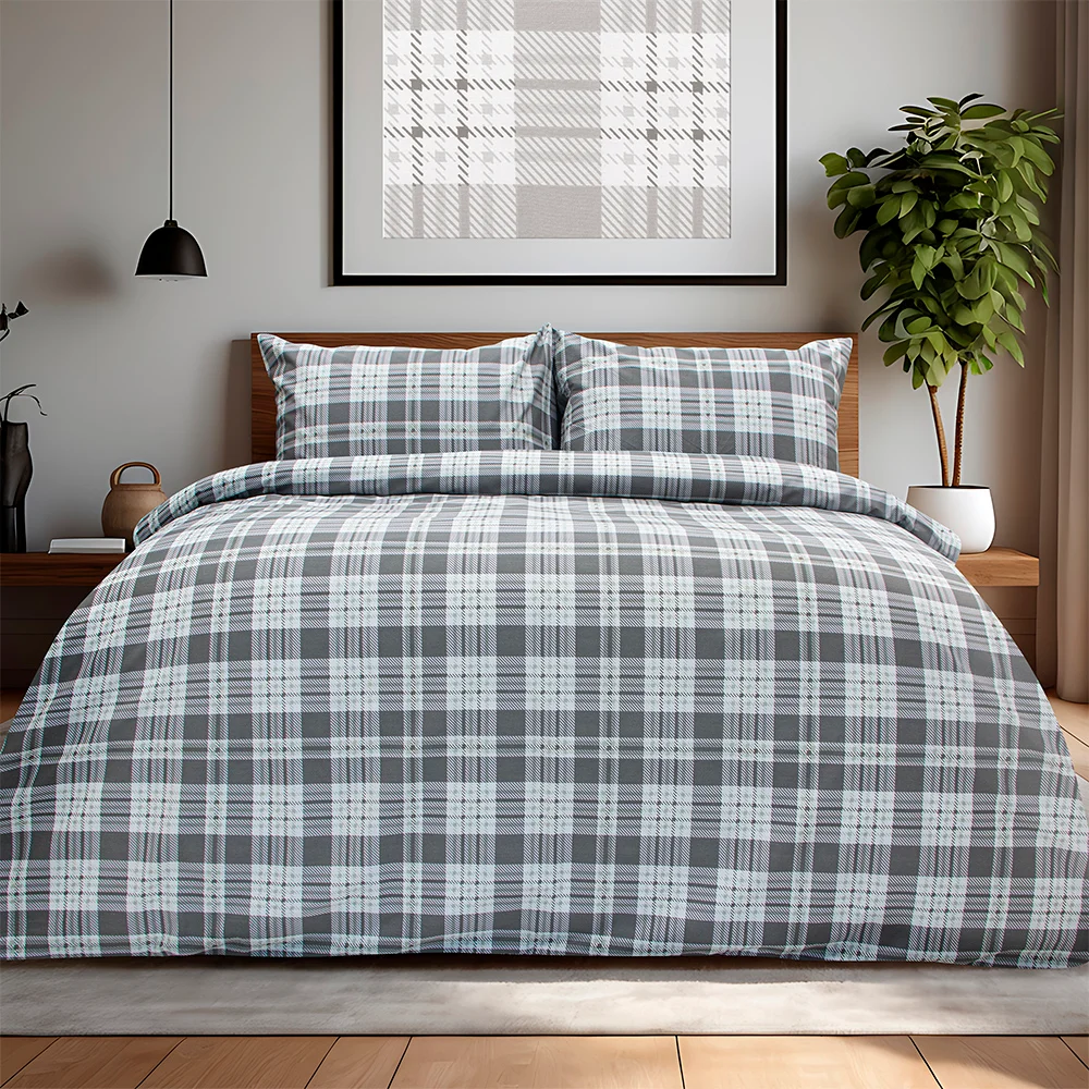Φωτογραφία προϊόντος: Lino Home LINO Σετ Σεντόνια Μονά (170x260) Panier Γκρι