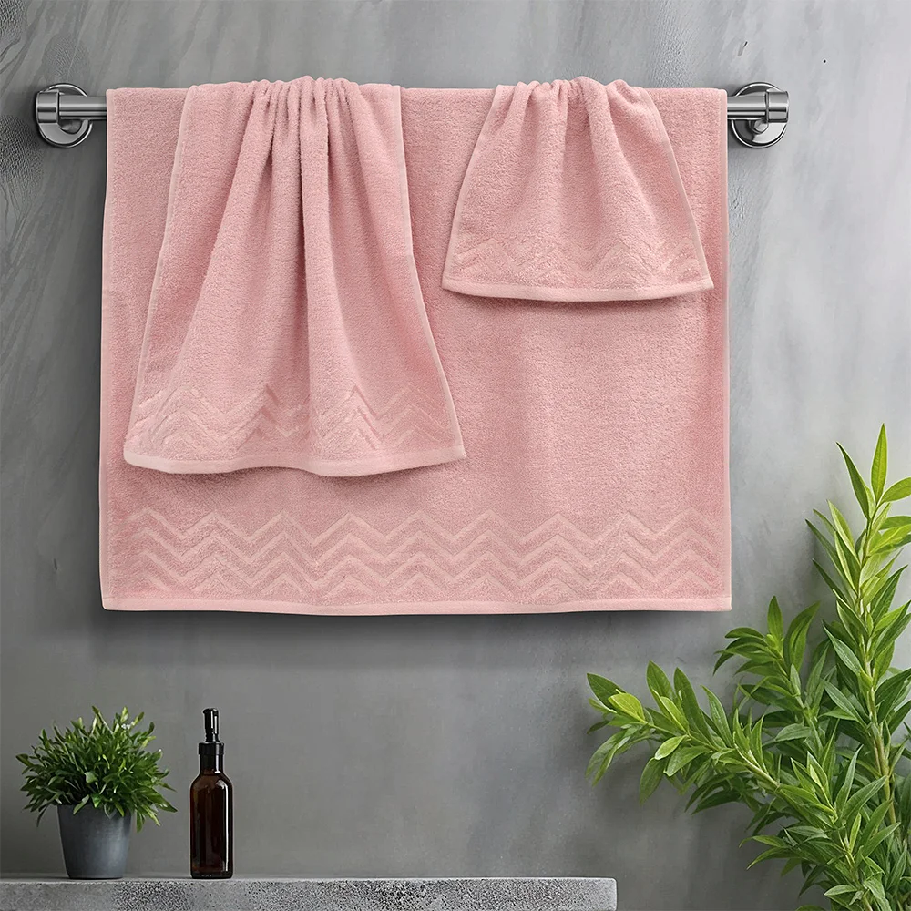 Φωτογραφία προϊόντος: Lino Home LINO Σετ πετσέτες 3τμχ (30x50,50x90,70x140) Wavie Κοραλί