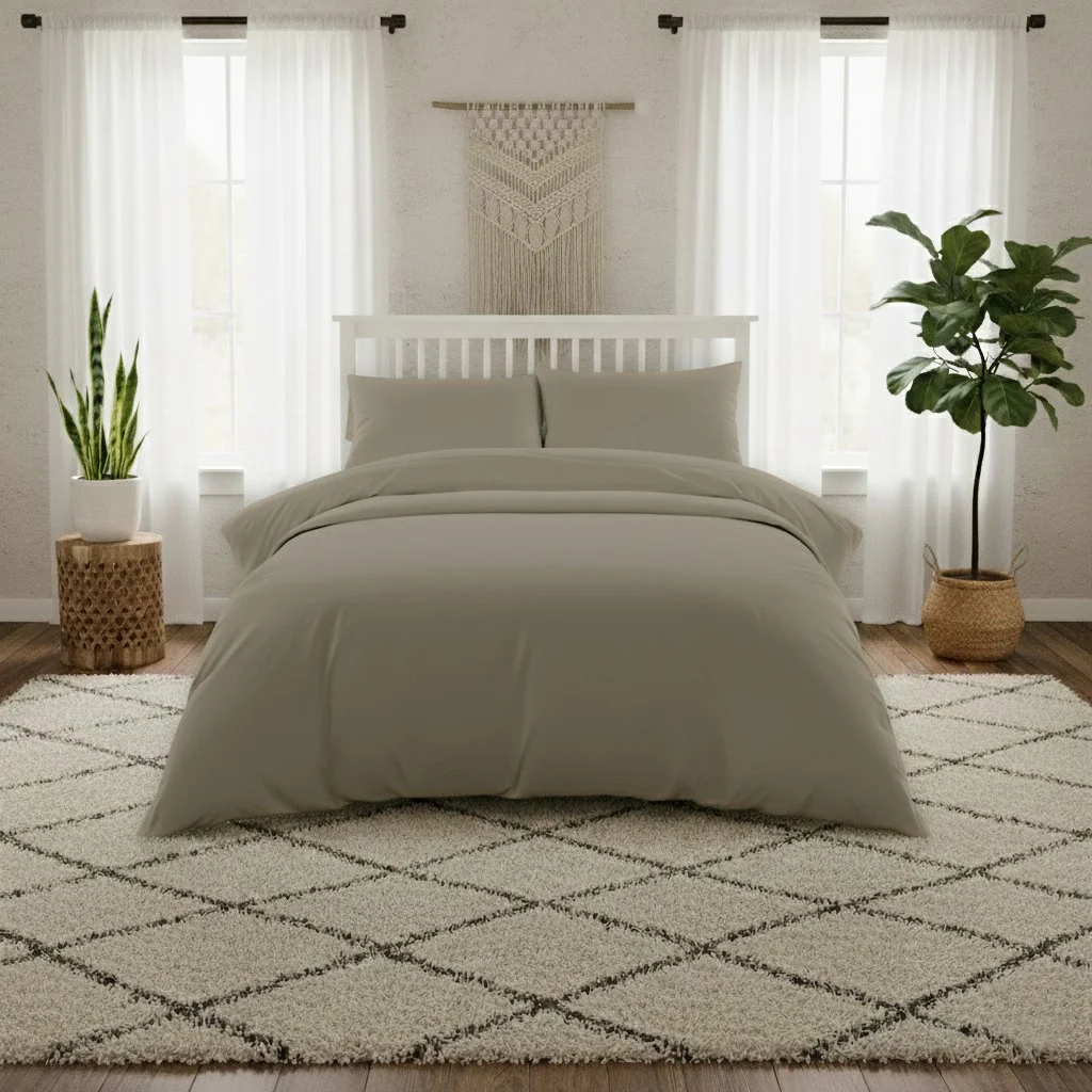 Φωτογραφία προϊόντος: Σεντόνι King Size (λ) 180χ200 Lavish Satin Olive/grey