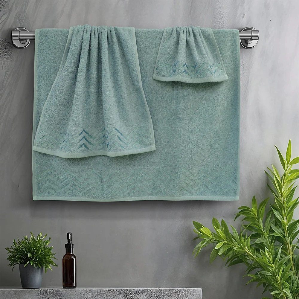 Φωτογραφία προϊόντος: Lino Home LINO Σετ πετσέτες 3τμχ (30x50,50x90,70x140) Wavie Μέντα