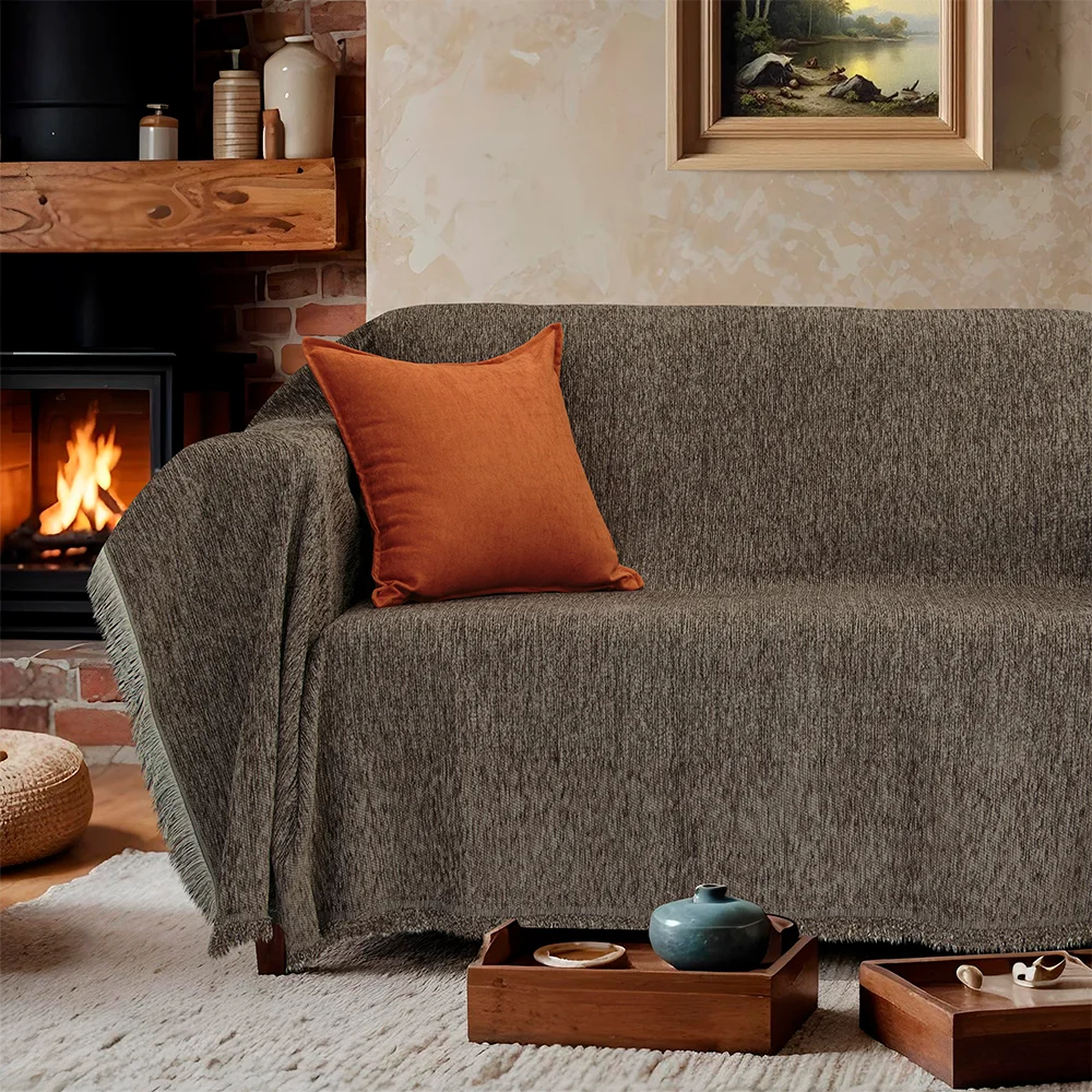 Φωτογραφία προϊόντος: Lino Home LINO Ριχτάρι Καναπέ Διθέσιο (180x250) Malta Μόκα