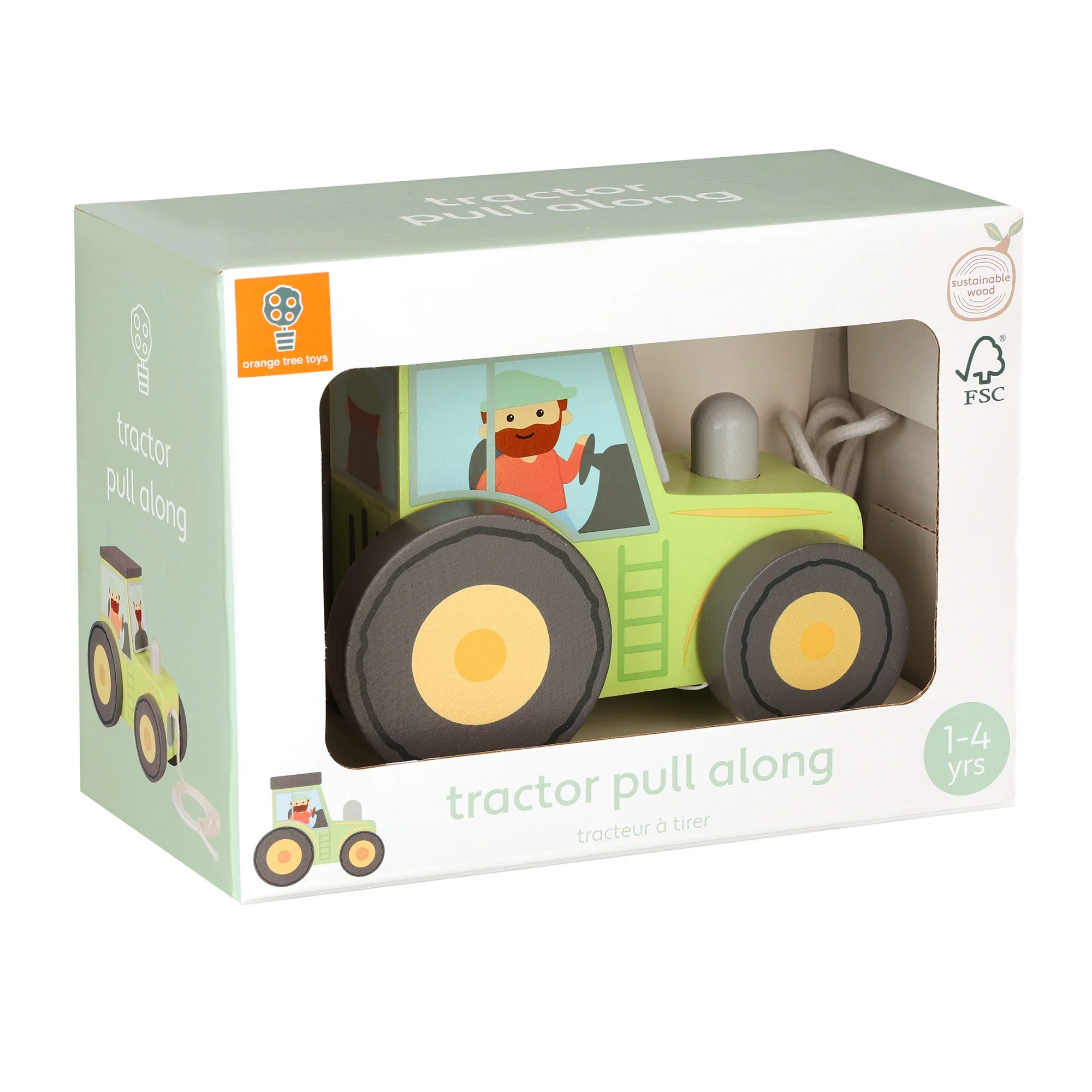 Φωτογραφία προϊόντος: Τρακτέρ Pull Along Farmyard Orange Tree Toys (FSC®)