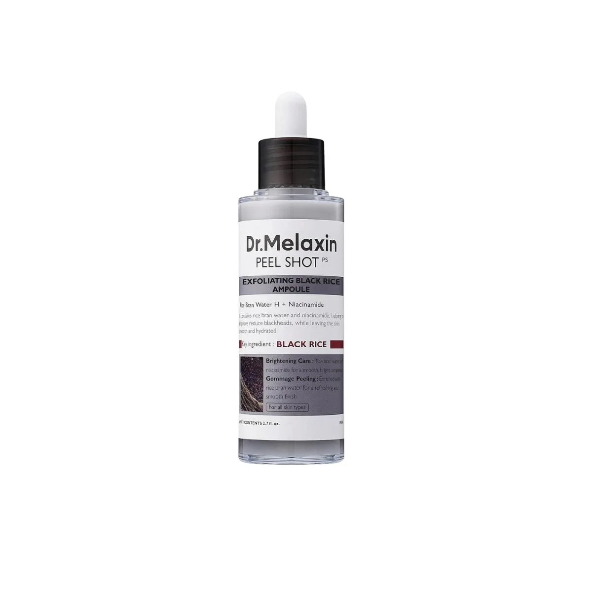 Φωτογραφία προϊόντος: Dr. Melaxin Dr.Melaxin Peel Shot Exfoliating Black Rice Ampoule 80ml για Βαθύ Καθαρισμό και Λάμψη