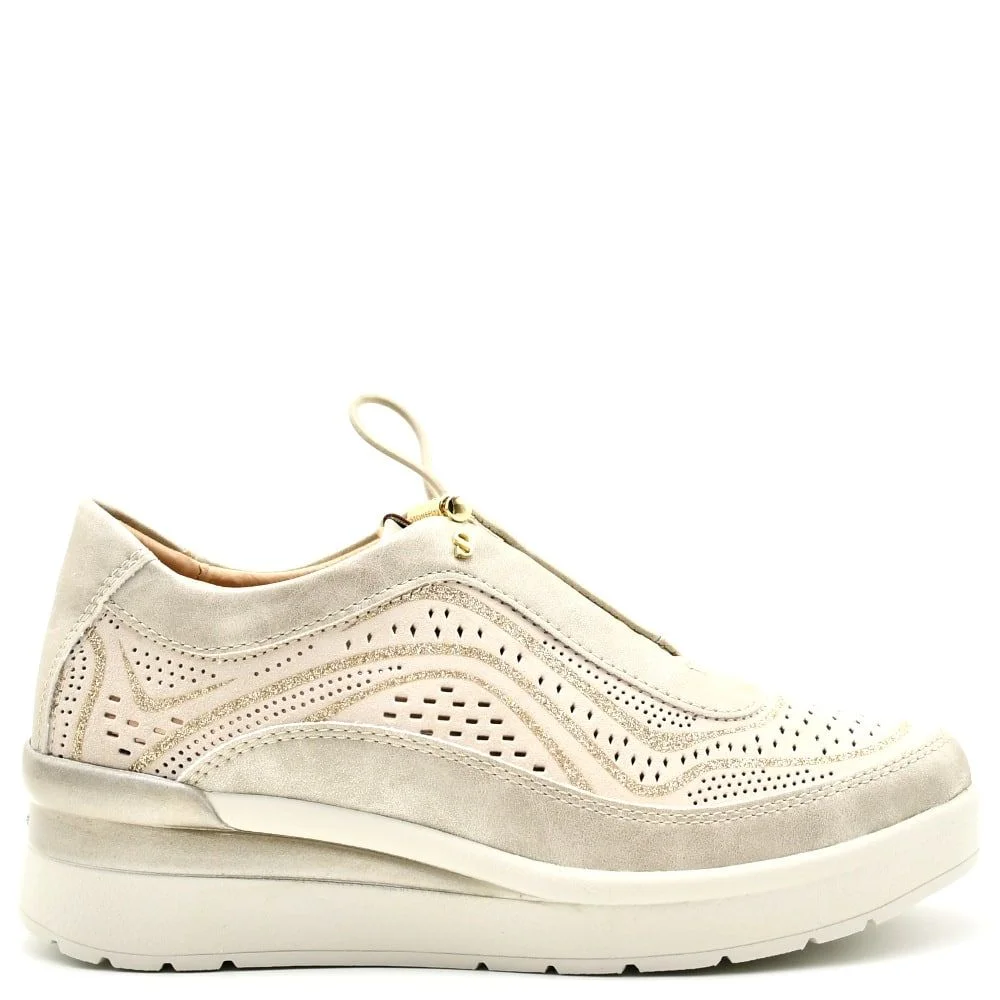 Φωτογραφία προϊόντος: Sneakers Γυναικεία Stonefly 221039 007 Cream 38 σε δέρμα μπεζ σουέτ