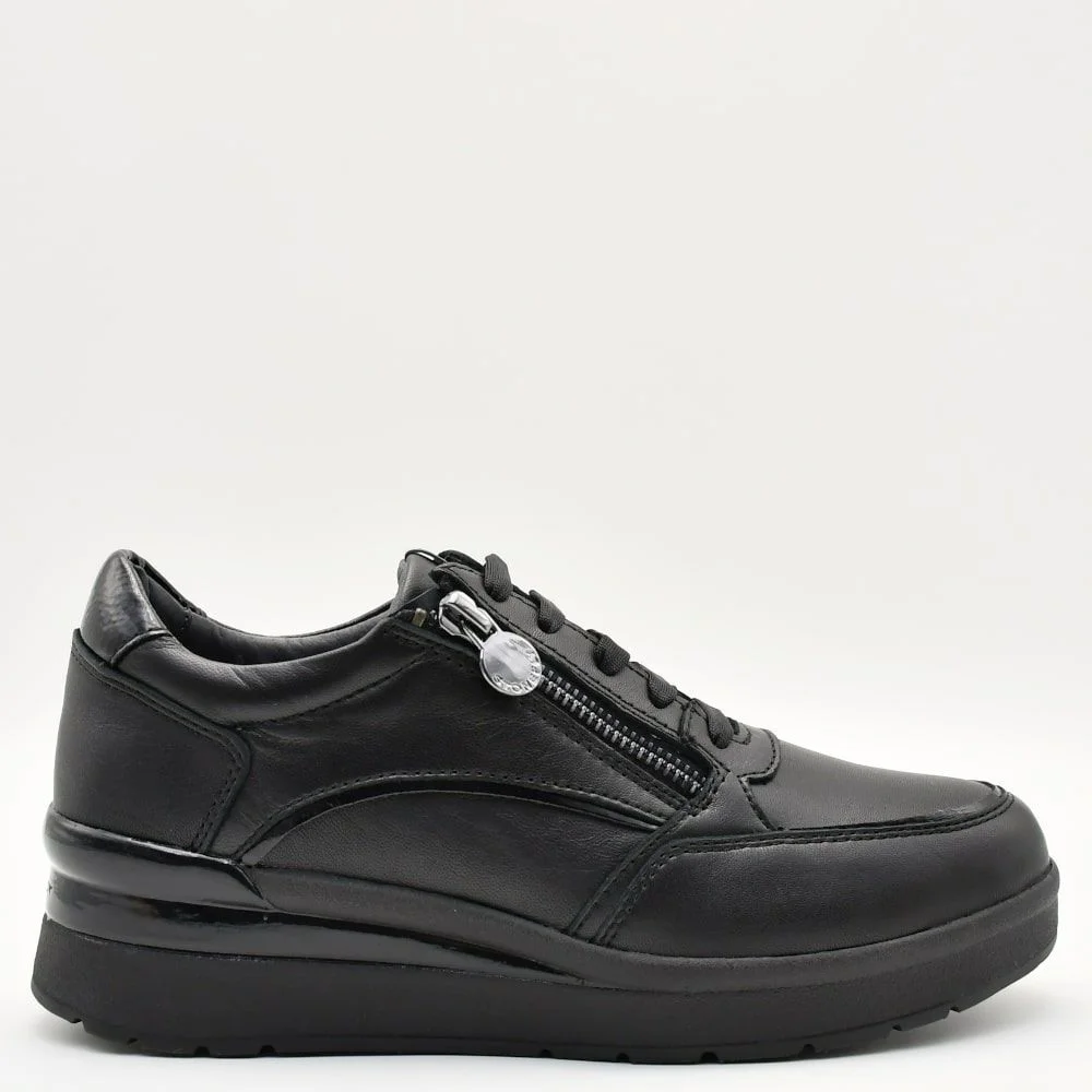 Φωτογραφία προϊόντος: Sneakers Γυναικεία Stonefly 221734 000 Cream 58 σε μαύρο δέρμα nappa