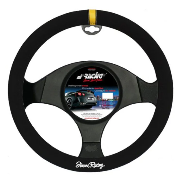Φωτογραφία προϊόντος: Simoni Racing ΚΑΛΥΜΜΑ ΤΙΜΟΝΙΟΥ CARRERA LOOK ΜΑΥΡΟ ΜΕ ΚΙΤΡΙΝΗ ΡΙΓΑ 37>39cm SRCVT/27