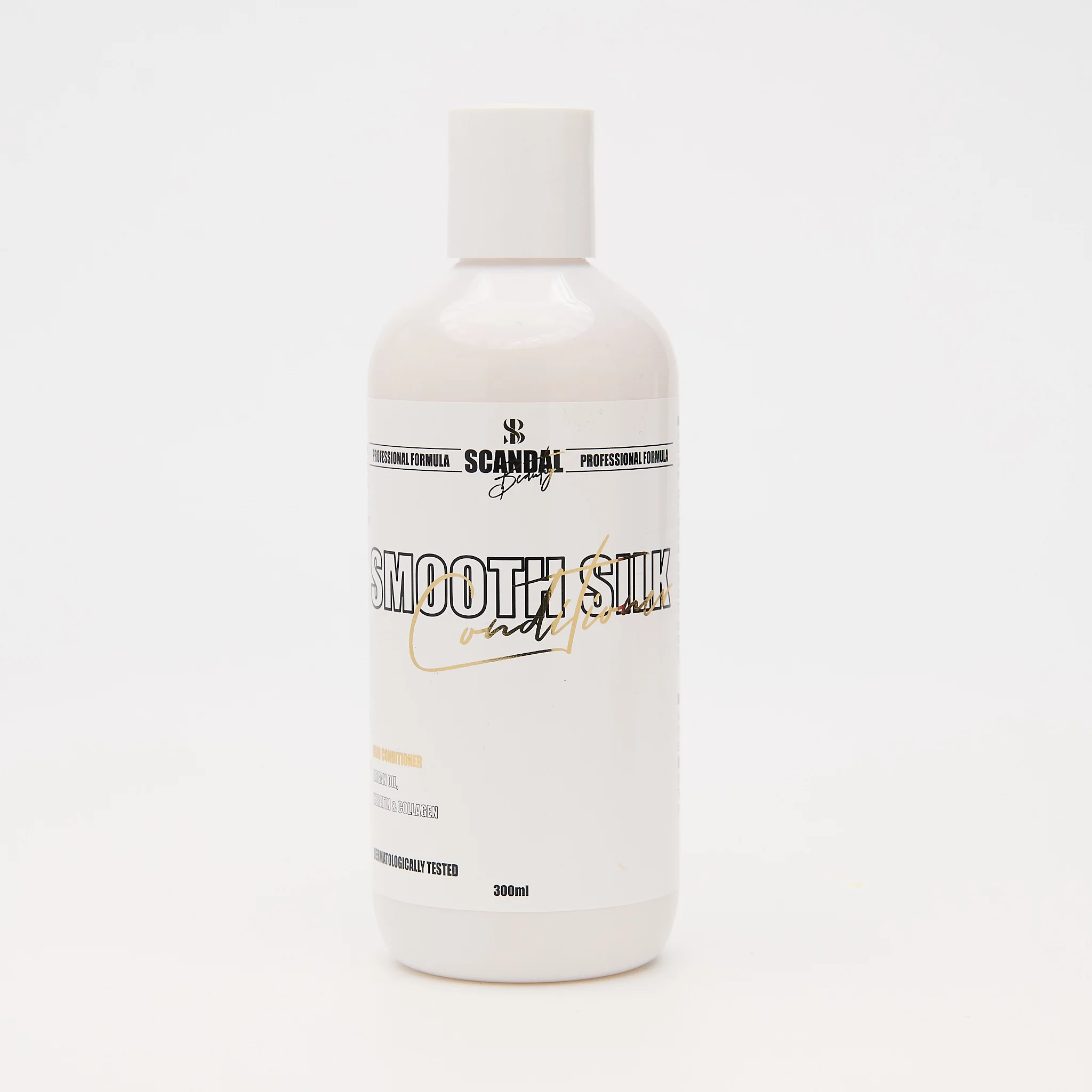 Φωτογραφία προϊόντος: Scandal Beauty HAIR CONDITIONER "SMOOTHSILK" ΜΕ ΚΕΡΑΤΙΝΗ, ΚΟΛΛΑΓΟΝΟ ΚΑΙ ARGAN OIL, 300ml