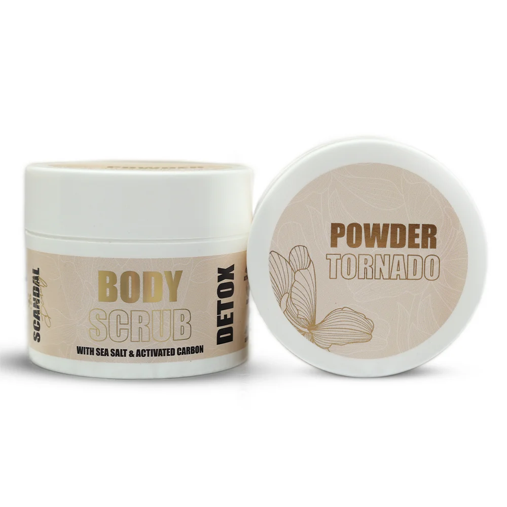 Φωτογραφία προϊόντος: Scandal Beauty DETOX BODY SCRUB SCANDAL TOUCH ”POWDER TORNADO” ΜΕ ΑΜΥΓΔΑΛΕΛΑΙΟ,ΕΝΕΡΓΟ ΑΝΘΡΑΚΑ ΚΑΙ ΚΟΚΚΟΥΣ ΑΛΑΤΙΟΥ ΜΕ ΑΡΩΜΑ ΠΟΥΔΡΑΣ, 200ML