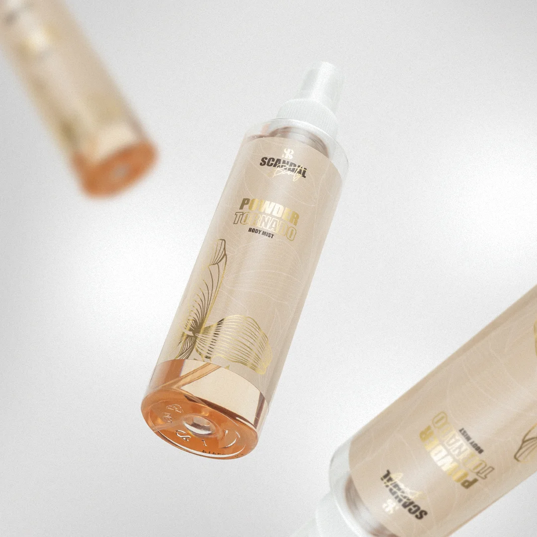 Φωτογραφία προϊόντος: Scandal Beauty Σπρέι σώματος "POWDER TORNADO" με άρωμα πούδρας, 200ml