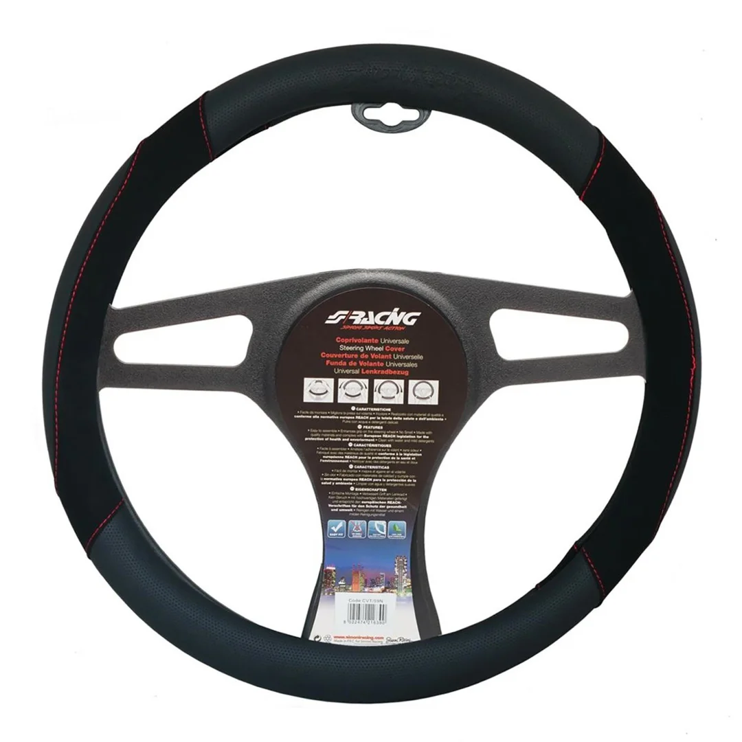 Φωτογραφία προϊόντος: Simoni Racing ΚΑΛΥΜΜΑ ΤΙΜΟΝΙΟΥ SHAMY BLACK ΜΑΥΡΟ ΟΙΚΟΛΟΓΙΚΟ ΔΕΡΜΑ 37>39cm SRCVT/59N
