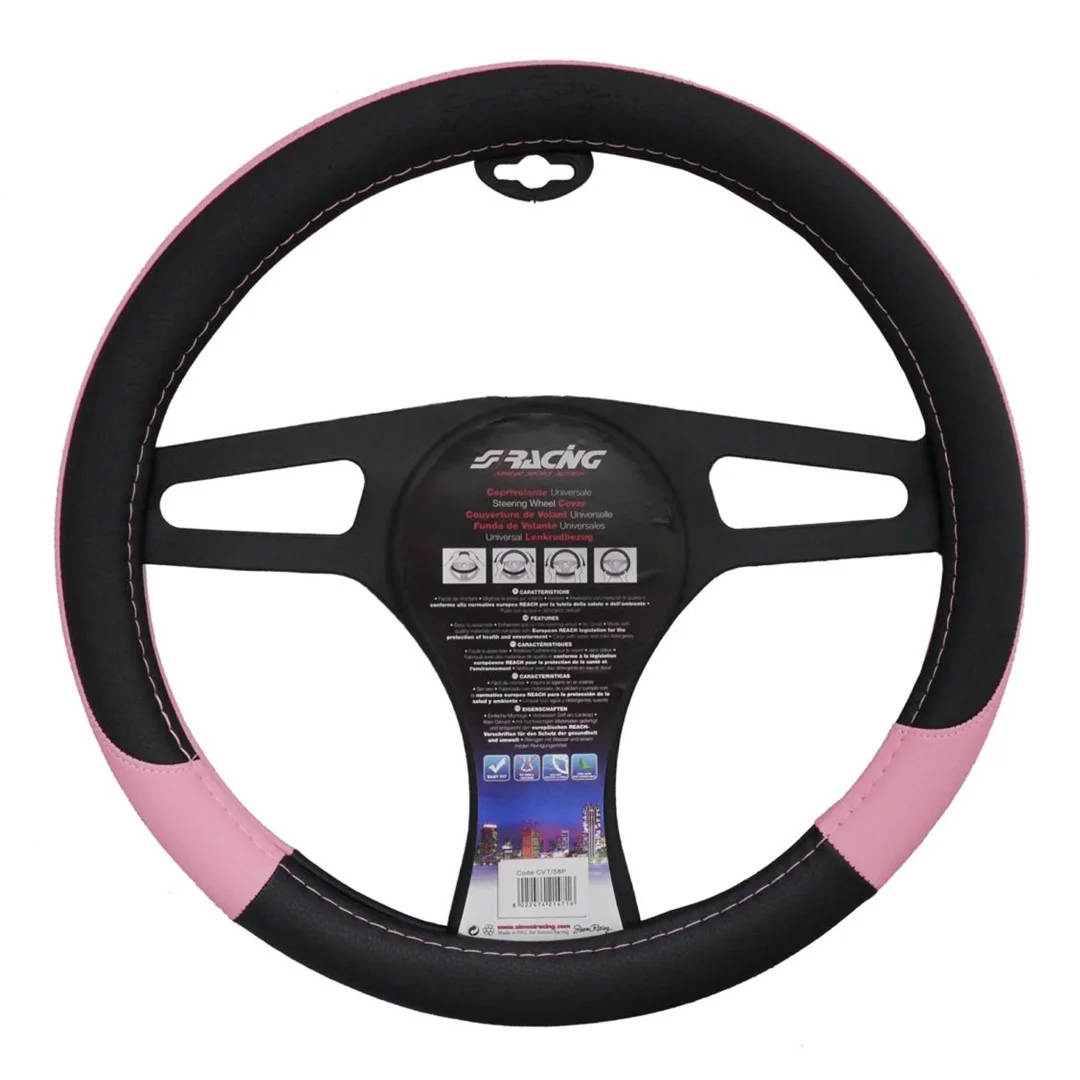 Φωτογραφία προϊόντος: Simoni Racing ΚΑΛΥΜΜΑ ΤΙΜΟΝΙΟΥ PINK LADY ΜΑΥΡΟ/ΡΟΖ ΟΙΚΟΛΟΓΙΚΟ ΔΕΡΜΑ 37>39cm SRCVT/58P