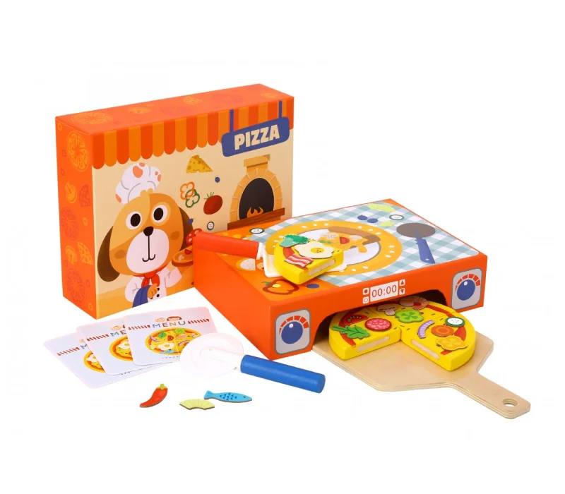 Φωτογραφία προϊόντος: Tooky Toy Φτιάχνω Pizza με ξύλινα αξεσουάρ
