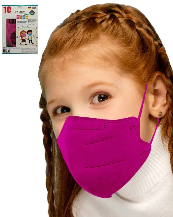 Φωτογραφία προϊόντος: Μάσκες Παιδικές FFP2 Famex Dark Pink Σετ 10 Τεμ.