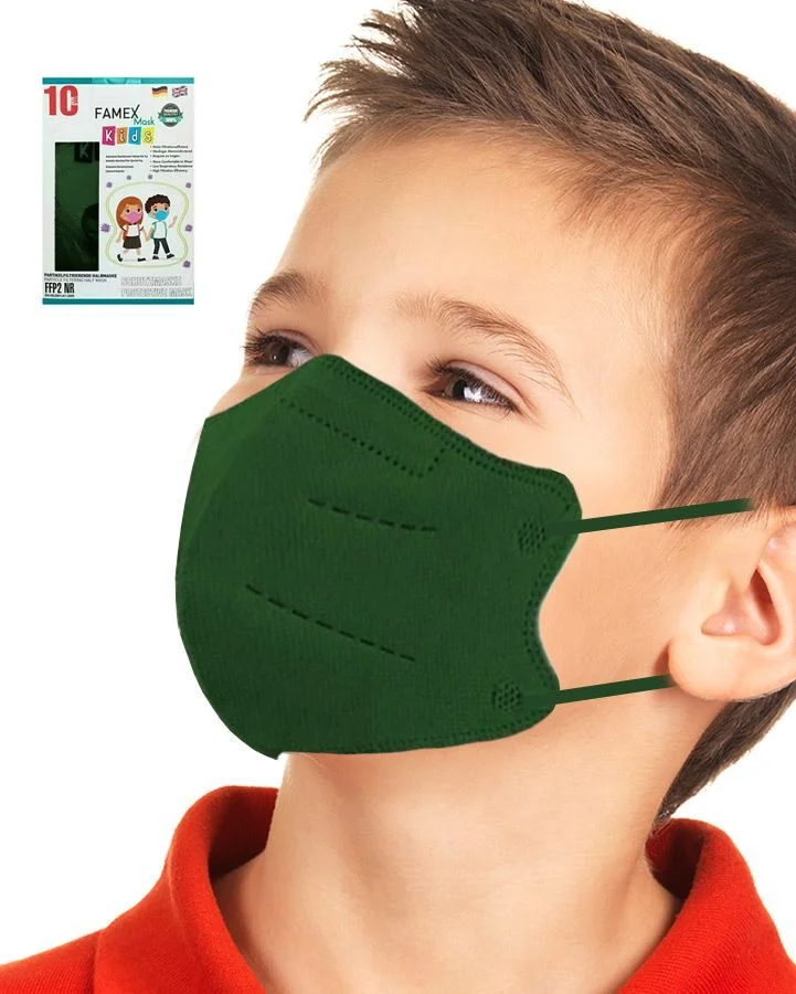 Φωτογραφία προϊόντος: Μάσκες Παιδικές FFP2 Famex Forest Green Σετ 10 Τεμ.