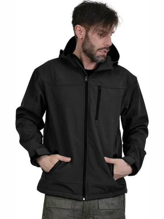 Φωτογραφία προϊόντος: ERGO Ergo Ζακέτα Εργασίας Softshell Ψύχους με Κουκούλα Μαύρη