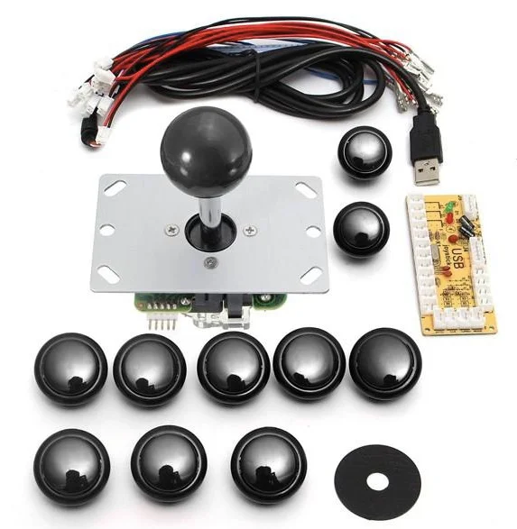 Φωτογραφία προϊόντος: DIY Arcade Game Controller USB Joystick Kit-Black