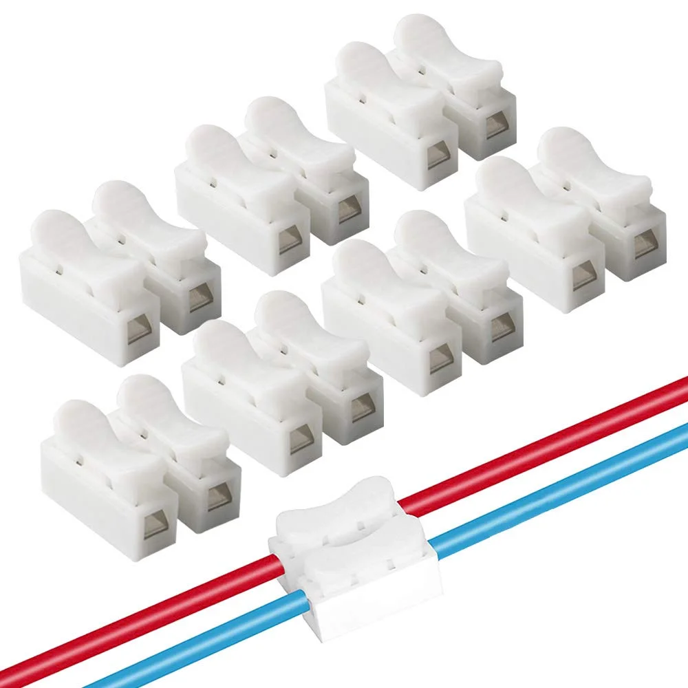 Φωτογραφία προϊόντος: 2 Pin Electrical Cable Connectors CH2 Quick Splice Lock Wire Terminals 2pin
