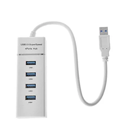 Φωτογραφία προϊόντος: White USB 3.0 High Speed 4 Ports HUB Splitter Adapter