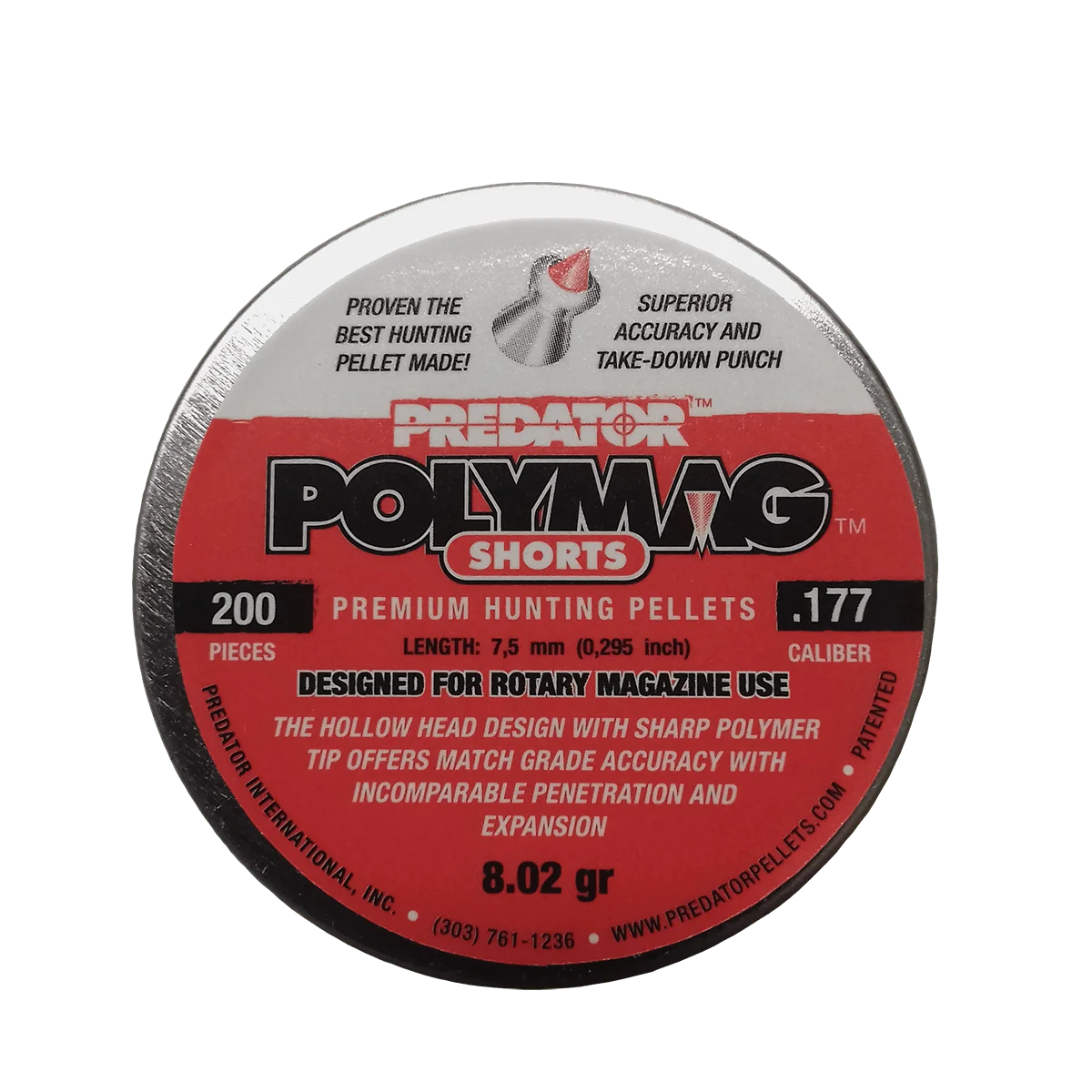 Φωτογραφία προϊόντος: JSB ΒΛΗΜΑΤΑ POLYMAG-PREDATOR (Shorts) 4,5mm / 200pcs