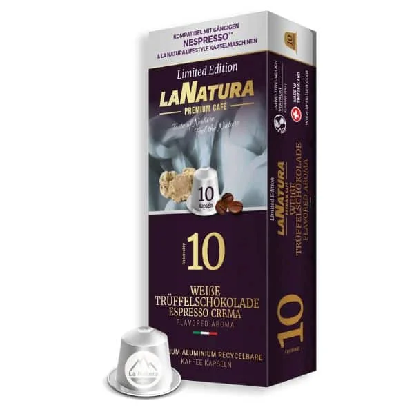 Φωτογραφία προϊόντος: La Natura Espresso White Truffle Chocolate Aluminium 10 τμχ | Nespresso