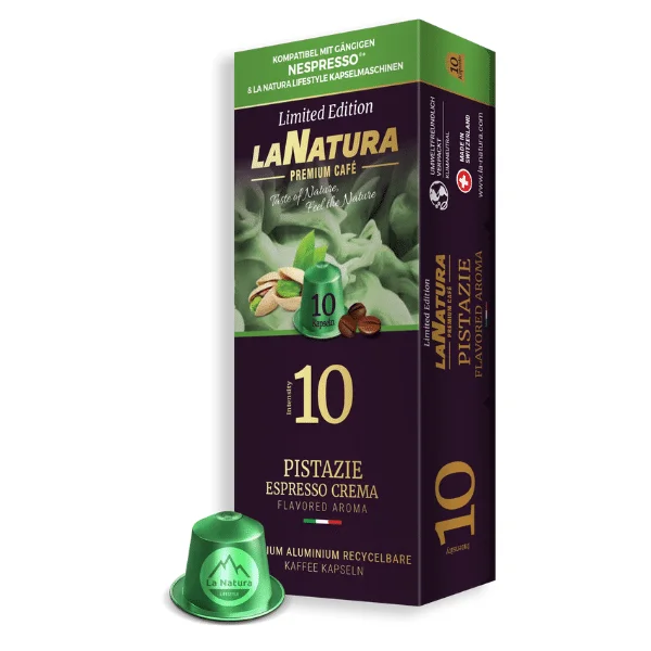Φωτογραφία προϊόντος: La Natura Espresso Pistachio Aluminium 10 τμχ | Nespresso