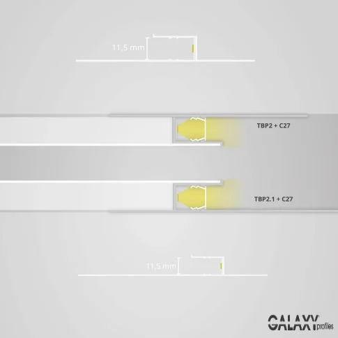 Φωτογραφία προϊόντος: TBP2 LED drywall profile 200 cm, LED Stripes max. 11 mm
