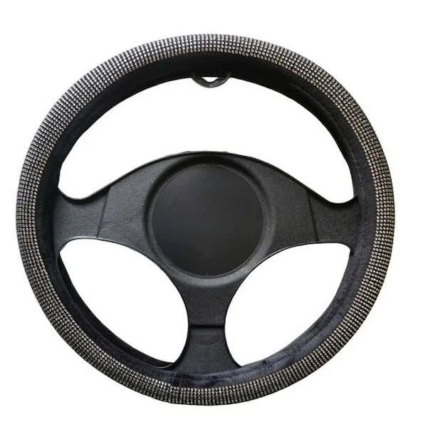 Φωτογραφία προϊόντος: OEM Car Steering Wheel Cover with Diameter 38cm Synthetic Black KLN-091881