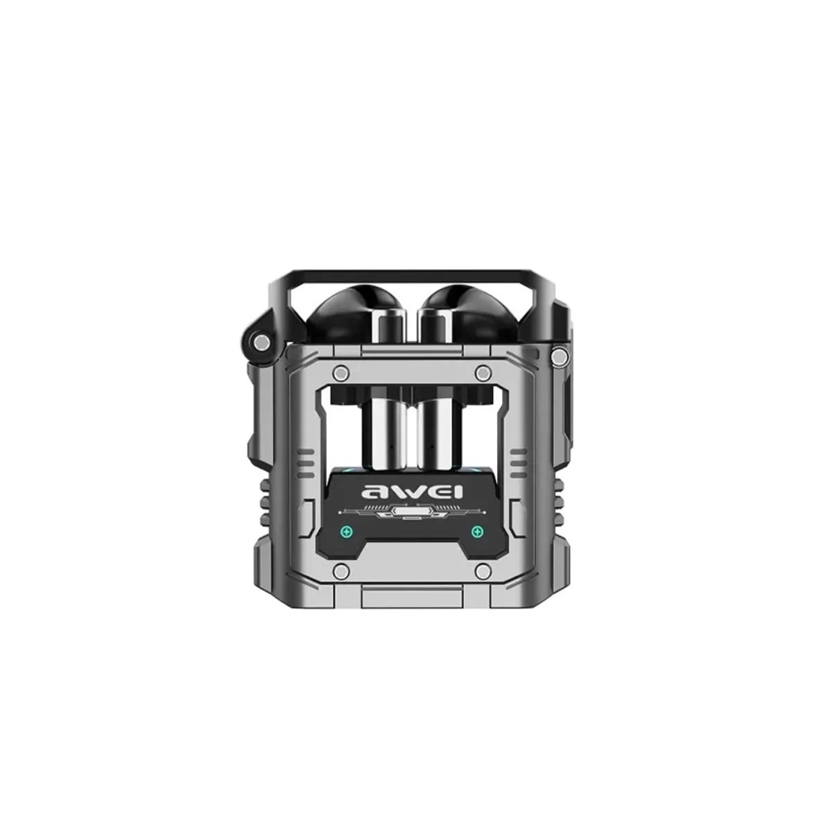 Φωτογραφία προϊόντος: OEM Awei T63 Earbud Bluetooth Handsfree Ακουστικά με Αντοχή στον Ιδρώτα και Θήκη Φόρτισης Ασημί