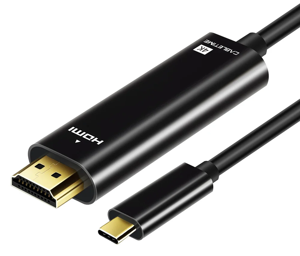 Φωτογραφία προϊόντος: CABLETIME καλώδιο USB-C σε HDMI CT-CMHD, 4K/60Hz, 1.8m, μαύρο