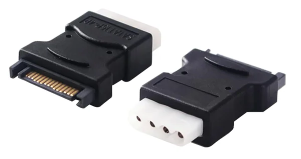 Φωτογραφία προϊόντος: POWERTECH αντάπτορας SATA 15-Pin (M) σε 4-Pin Molex CAB-W015