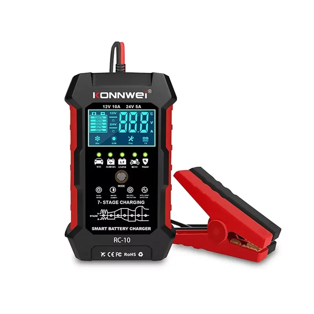 Φωτογραφία προϊόντος: OEM Konnwei Rc-10 Φορτιστής Μπαταρίας Αυτοκινήτου 12V X003QKONY1