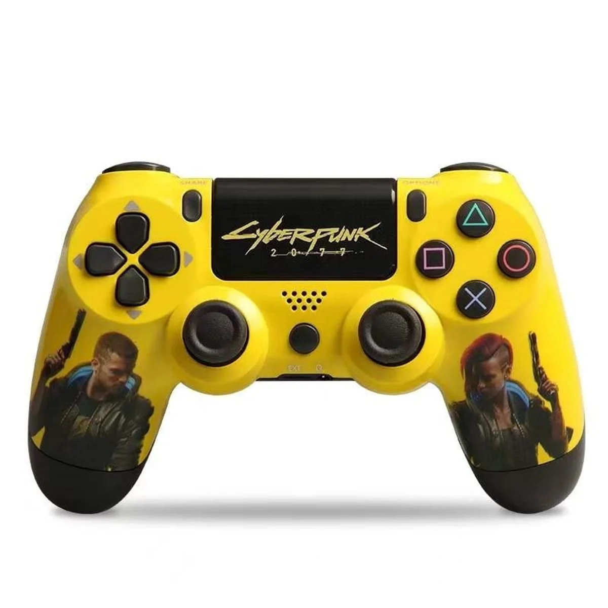 Φωτογραφία προϊόντος: OEM Doubleshock Cyberpunk 2077 Wireless Gamepad for PS4 Yellow