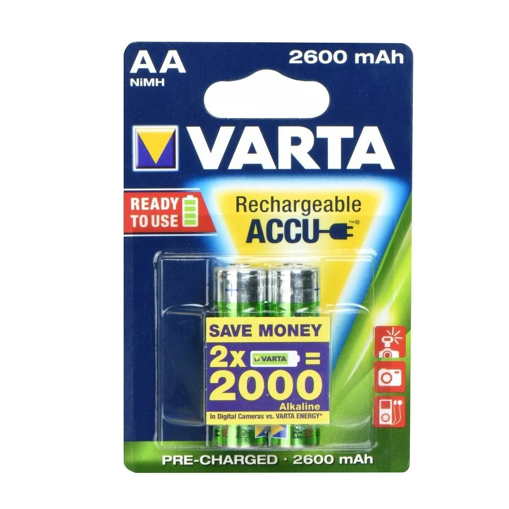 Φωτογραφία προϊόντος: . VARTA rechargeable battery R6 (AA) 2600 mAh proffesional ready 2 pcs
