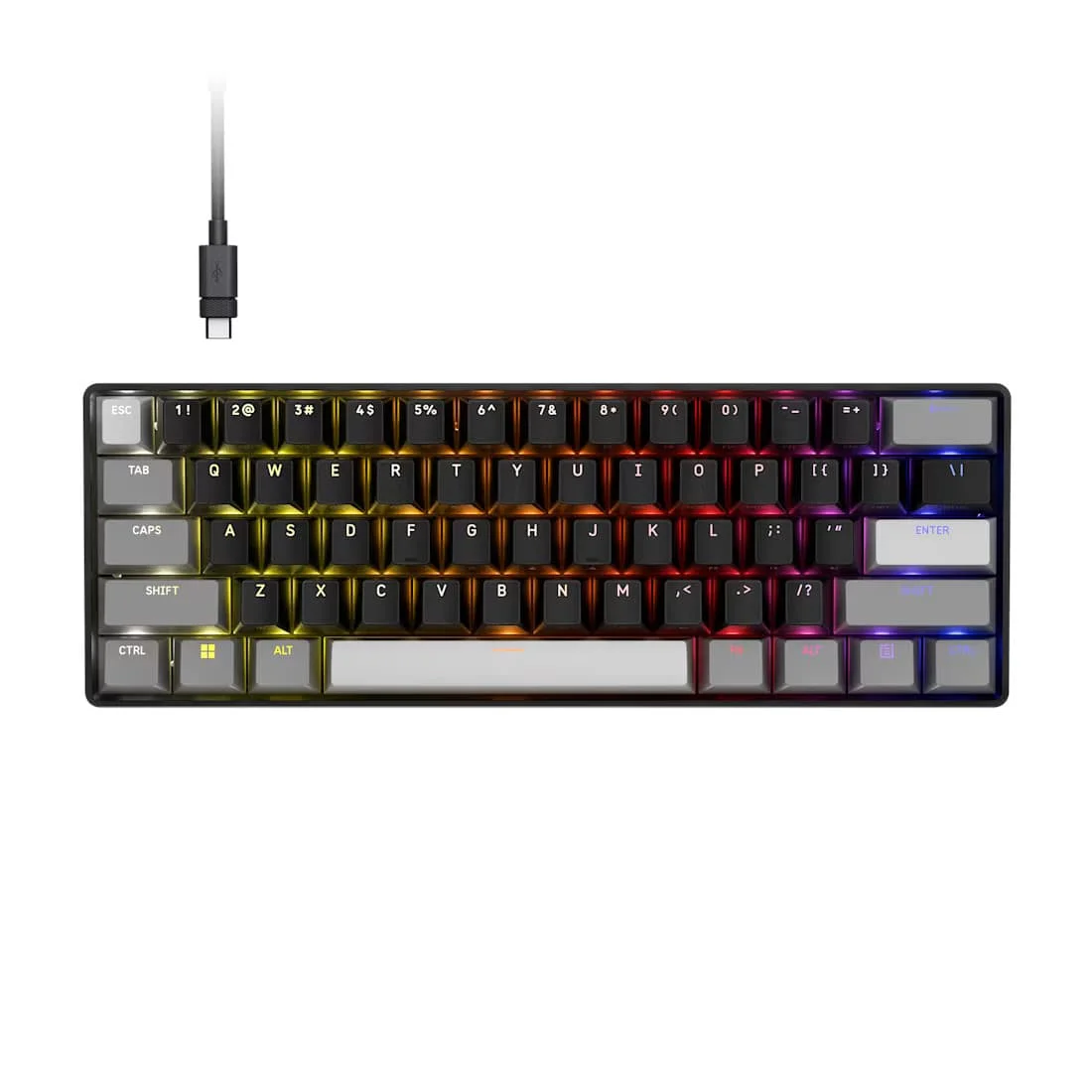 Φωτογραφία προϊόντος: Corsair Clipper Pro Mini 60% (RGB, MGX Hyperdrive, PBT)