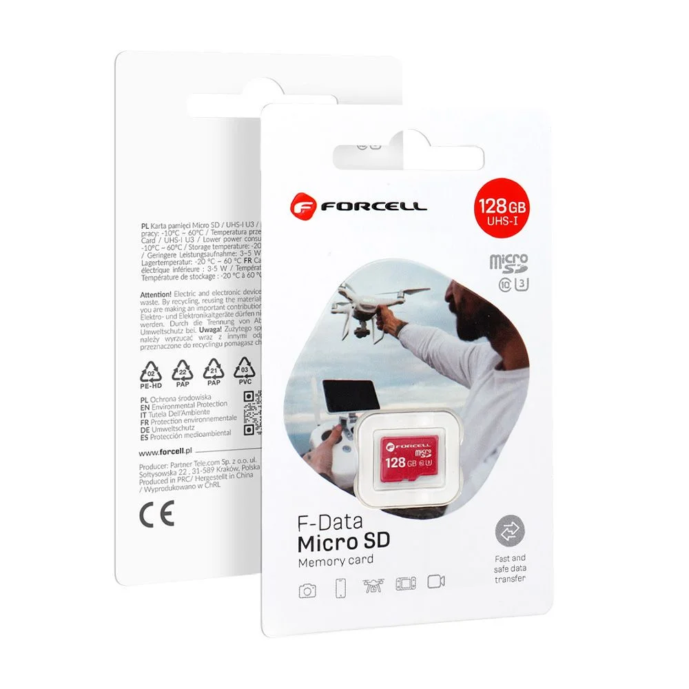 Φωτογραφία προϊόντος: . FORCELL F-DATA memory card 128GB UHS-I U3 class 10