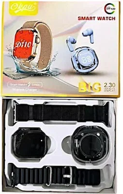 Φωτογραφία προϊόντος: OEM Έξυπνο ρολόι Smartwatch με ασύρματα ακουστικά Okpu 2 Straps D110 Μαύρο