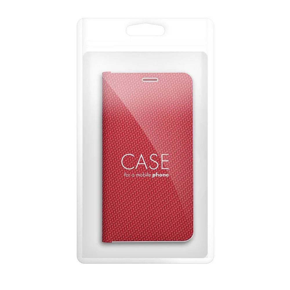 Φωτογραφία προϊόντος: . LUNA Book Carbon for XIAOMI Redmi NOTE 14 PRO 5G / 14 PRO PLUS 5G red