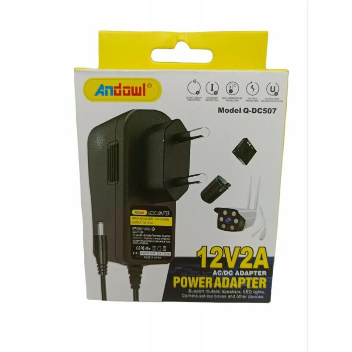 Φωτογραφία προϊόντος: OEM Andowl Q-DC507 Universal Τροφοδοτικό 12V 2A