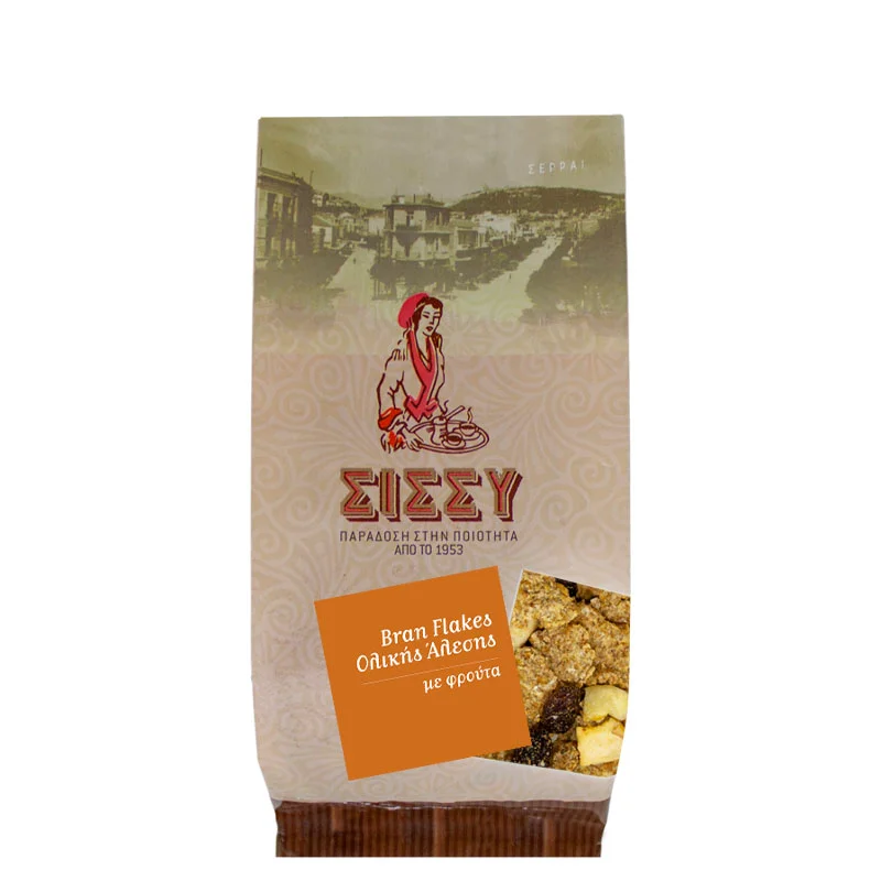 Φωτογραφία προϊόντος: sissynuts Bran Flakes Ολικής με Φρούτα 250 gr Συσκευασία