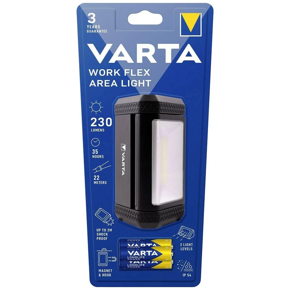 Φωτογραφία προϊόντος: . VARTA flashlight LED Work flex area 17648 + 3 x bateries R6 (AA)