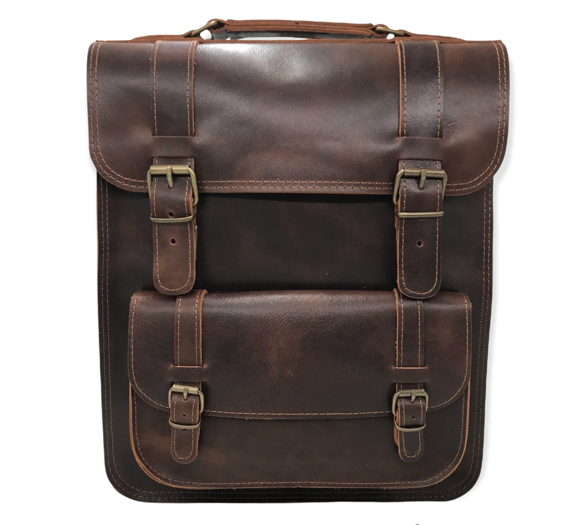 Φωτογραφία προϊόντος: OEM Postman s backpack / brown leather backpack