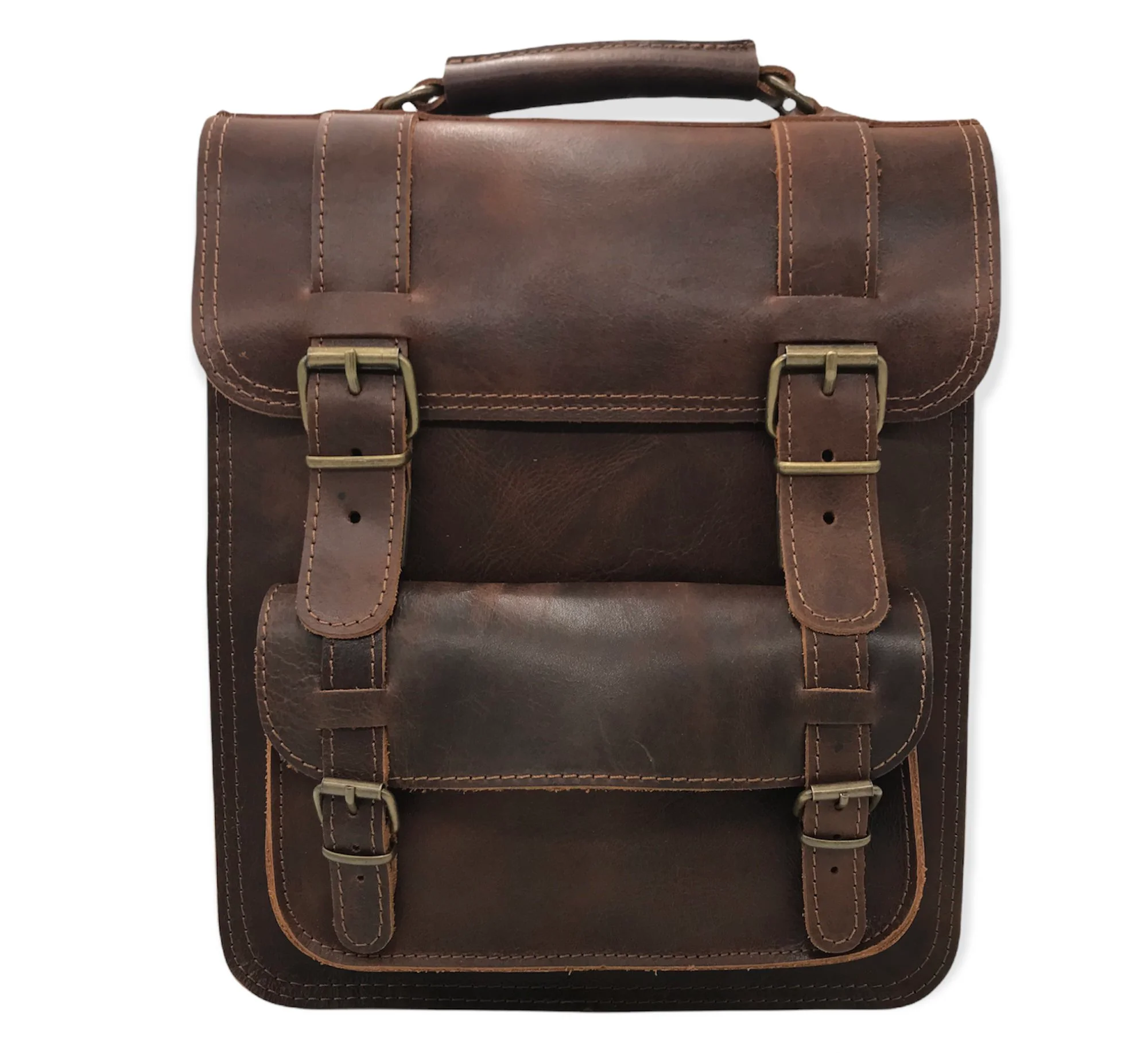 Φωτογραφία προϊόντος: OEM Postman s backpack mini / brown leather backpack